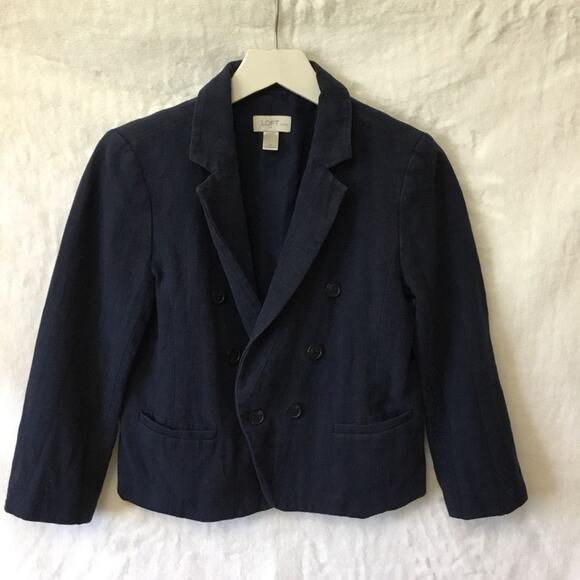 Loft Navy Cropped Lined Blazer - Picture 2 of 12